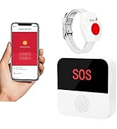 DwyenSlo WiFi Caregiver Call Button System Smart App Alert Emergency Call Button Personal Help Al...