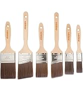 ALLWAY CP6 Premium 6-Piece Paint Brush Set with 1