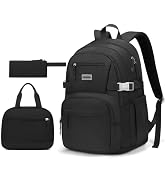 WINDARS Backpacks for Women 15.6 Inch Laptop Bag with USB Charger Port for Work Travel Trip 3 Pcs...