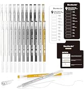 Shuttle Art Colored Pens, 22 Black White Gray & Metallic Tone Colors Cute Journal Pens 0.6mm Fine...