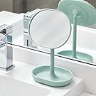 College dorm mirror vanity soap pump space saving tray wastecan toothbrush makeup rotate apartment