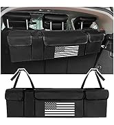 Turcee Car Trunk Organizer,Large Capacity Car Storage Organizer with US Flag Design,Hanging Folda...