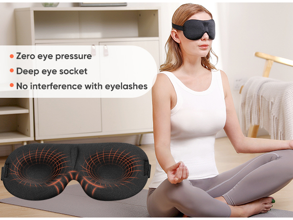 zero eye pressure 3D sleeping mask