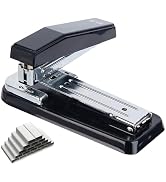 M&G Desktop Stapler, Heavy Duty Office Stapler with 50 Sheet Capacity, 360 Rotation Design, Inclu...