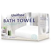 Unifree Disposable Bath Towels ?Camping Towel I Gym Towel I Barber Towel 20 Count, Individually P...