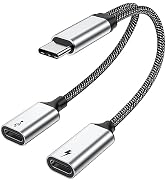 MOGOOD USB C Splitter USB C to USB C Female Adapter USB Y Splitter Cable(NOT for Monitor)USB C Ma...