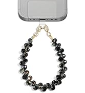 NUBYYA Lostars Handmade Gemstone Beaded Phone Wrist Strap with Tether Tab – Detachable Hands-Free...