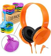 Barks Classroom Headphones (10 Pack, Mixed Colors) - On-Ear Premium Student Bulk Headphones: Perf...