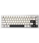 YUNZII AL66 Wireless Mechanical Keyboard,65% Knob Control Aluminum Gaming Keyboard BT/2.4G/Wired ...