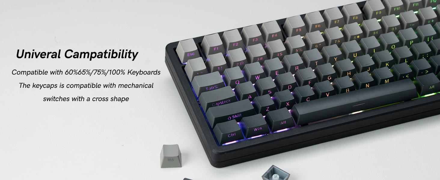 Compatible with 61/68/75/84/87/89/96/98/104/108 keys