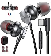 USB C Headphones Wired for MacBook iPad Pro, Type C Earphones with Microphone HiFi Stereo In-Line...