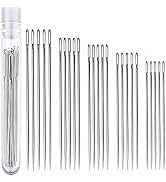 Performore 25 Pcs Sewing Needles, 5 Assorted Sizes (1.6, 1.8, 2, 2.2, 2.4 inches) Embroidery Need...