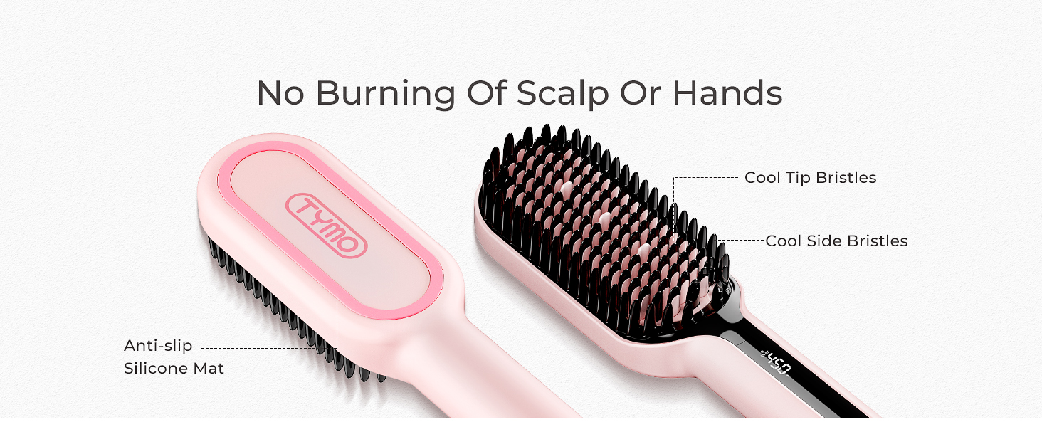 hair straightener brush for women no burning of scalp