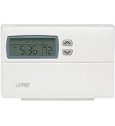 Lux Pro Programmable Thermostat for Home Use; 5-2 Day Thermostat; 1 Heat, 1 Cool, Batteries Included
