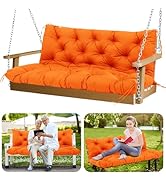 GZXAGZJ Porch Swing Cushions Outdoor 60 inch Waterproof Thicken 5" Swing Cushions Replacement wit...