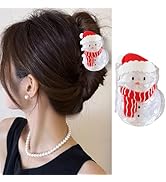 1PCS Snowman Hair Claw Clips for Women Christmas Acrylic Large Hair Clips Strong Hold Nonslip Cla...