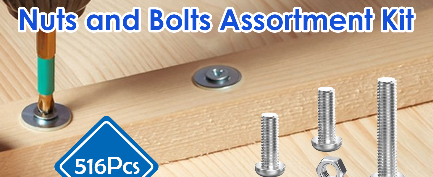 Screws Bolts and Nuts Assortment Kit