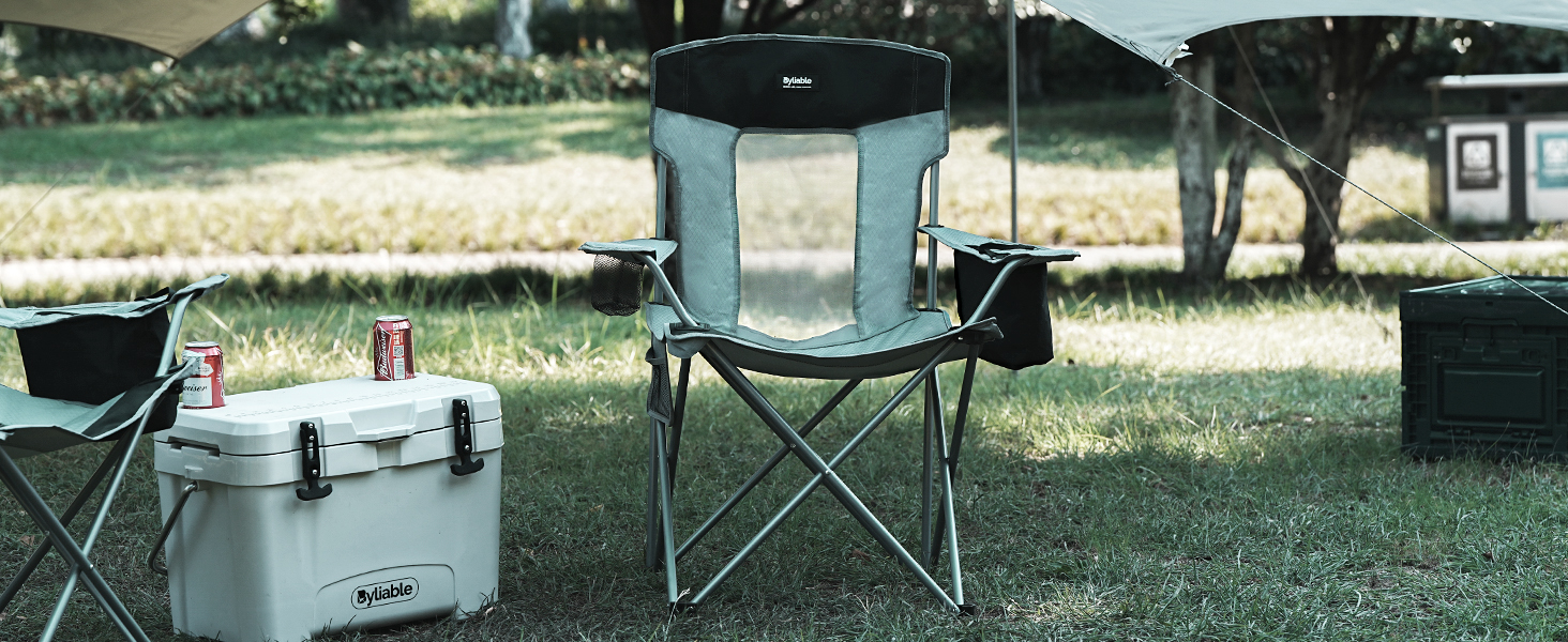 camping lawn chairs with cup holders for adults outdoor foldable camp portable folding chairs