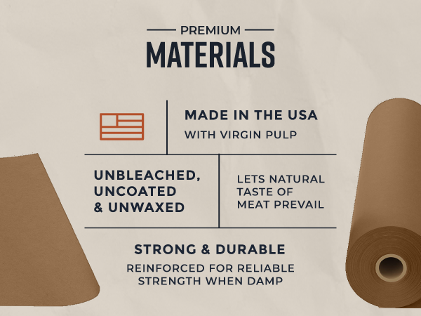 Brown Kraft Butcher Paper Roll - 24 Inch x 175 Feet Meat of all Varieties Unbleached