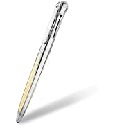 Hamans Titanium Metal Pen 5.31“ Ballpoint Pen- Heavy Duty Writing Tool with Screw Cap, Pocket Cli...