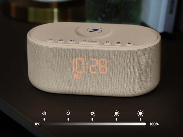 alarm clock with wireless charging