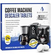 Coffee Machine Descaler Cleaner Tablets 24-Pack | For Keurig, Nespresso, Breville, De Longhi, Mie...