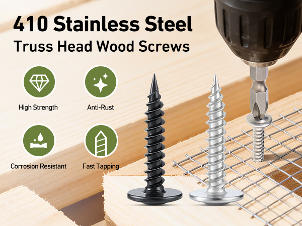 truss head wood screws
