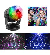 ENUOLI Disco Ball Light Sound Activated with Remote Control, 7 Color Party Lights DJ Strobe Stage...