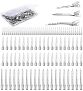 100PCS Alligator Clips Metal Duck Billed Hair Clips Silver Hairpins for Women's Long Hair Styling...