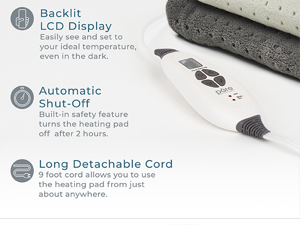 thoughtfully designed instaheat ultrasoft micromink fast heating auto shut off lcd machine washable