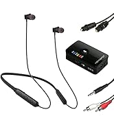 HomeSpot Wireless Neckband Headphones for TV Watching with Bluetooth 5.2 aptX LL Transmitter No D...