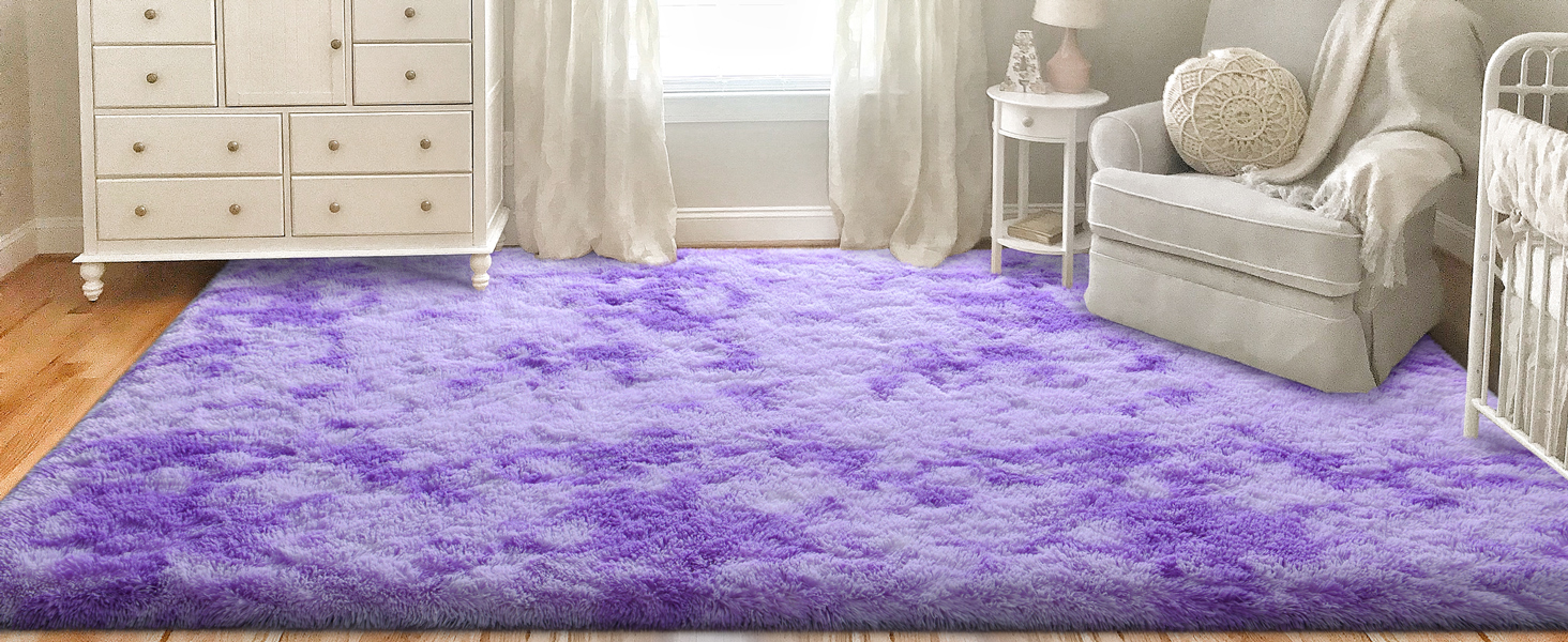 purple Fluffy rug