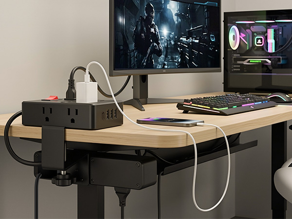 desk mounted power strip