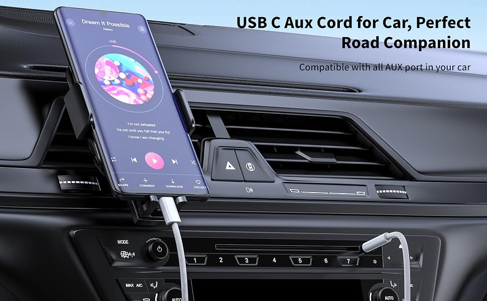 Type-C to 3.5mm headphone cable