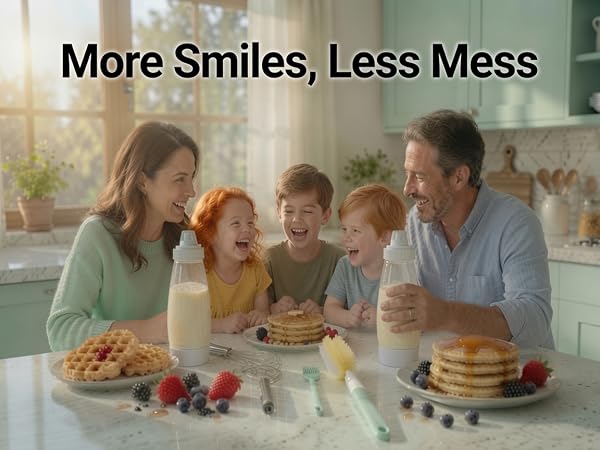pancake batter dispenser bottle mixer shaker funnel crepe cupcake protein shake