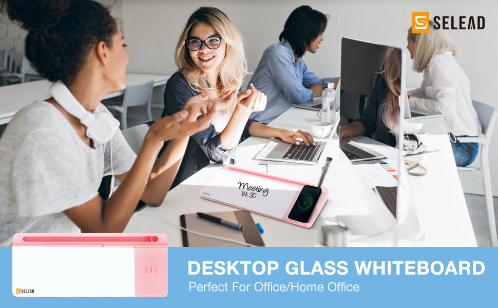 pink glass whiteboard