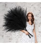 Ouddy Decor 8 Pcs Faux Pampas Grass Decor 38''/97cm Tall Artificial Large Pompous Pompas Floral F...