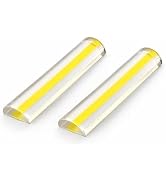 2Pack Acrylic Reading Line Magnifier, Half-Round Bar Magnifier for Books, Documents & Newspapers,...