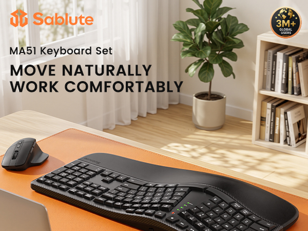 Ergonomic Keyboard and Mouse Combo