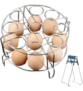 2Pcs Egg Steamer Rack with Hot Plate Gripper Set, Stackable Trivet for Instant Pot Compatible Pre...