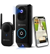 CEMANTA 2K Video Doorbell Camera Wireless with Chime, Free Cloud Storage, Dual-Cam, Package Prote...