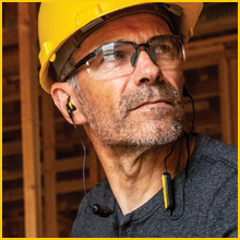 jobsite earphones, durable wireless earphones