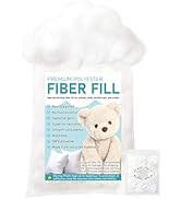 FIVEIZERO 1 Pack 300g /10.5oz Polyester Premium Fiber Fill - Bulk Polyfill for Pillow Stuffing,Cr...