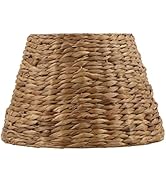 Aspen Creative 32990, Empire Water Hyacinth Spider Shade, 9" Top x 14" Bottom x 9-1/2" Slant