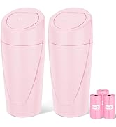 Kincown Car Trash Can, 2 Packs Mini Car Trash Bin with Lid, Leakproof Cup Holder Car Garbage Can ...