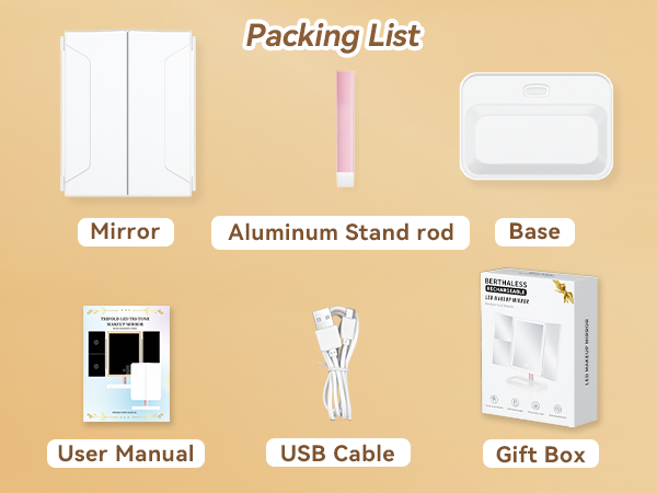 lighted makeup mirror