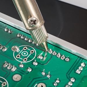 exclusive heating system and solder extraction design ensure continuous desoldering without jam
