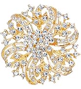 EVER FAITH Austrian Crystal Vintage Inspired Bridal Flower Brooch Corsage