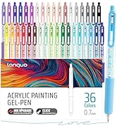 Joyask Gel Pens For Coloring, 36 Colors Retractable Colored Pens for Black Paper & White Paper, 0...