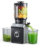 Cold Press Juicer, ORMEO HOME Masticating Juicer Machines with 5.5" Large Feed Chute Fit Whole Ve...